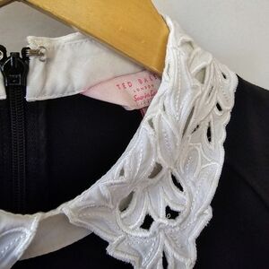 Ted Baker Mini Dress Contrasting Lace Collar + Cuff